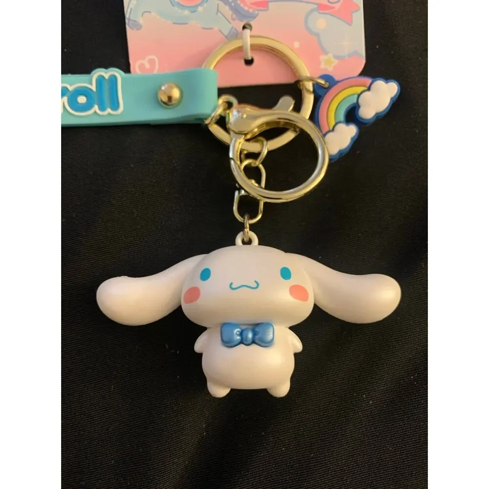New Sanrio Cinnamoroll Keychain Rainbow Charm Figure
